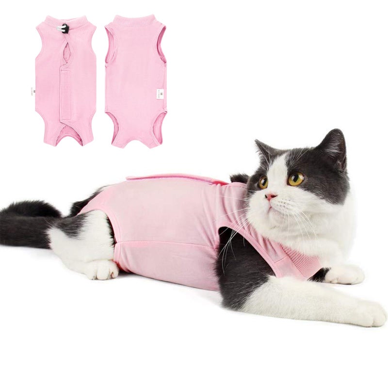 Coppthinktu Cat Recovery Suit for Abdominal Wounds or Skin Diseases, Cat Onesie for Cats After Surgery Female Kitten Recovery Suit, Breathable E-Collar Alternative for Cats After Spay Anti Licking Wounds - Image 1